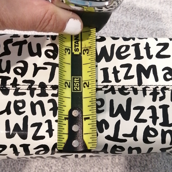 Stuart Weitzman Graffiti Print Leather Crossbody Purse Shoulder Bag - Picture 9 of 16